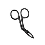Maxbell Eyebrow Tweezers Scissors Handle Comfortable Grip Flat Tip Tweezers Trimming Black