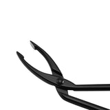 Maxbell Eyebrow Tweezers Scissors Handle Comfortable Grip Flat Tip Tweezers Trimming Black