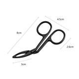 Maxbell Eyebrow Tweezers Scissors Handle Comfortable Grip Flat Tip Tweezers Trimming Black