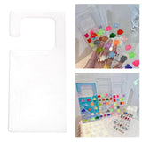 Maxbell Nail Art Display Board Manicure Art Nail Display Rack for Studios Clear S