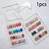 Maxbell Nail Art Display Board Manicure Art Nail Display Rack for Studios Clear S