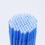 Maxbell 100 Pieces Micro Applicator Brushes for Eyelashes Mascara Makeup Application Blue Large