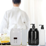 Maxbell Single Bottle Oil Heater with 2Pcs Empty Bottles Salon SPA Oil Bottle Warmer Black