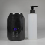 Maxbell Single Bottle Oil Heater with 2Pcs Empty Bottles Salon SPA Oil Bottle Warmer Black