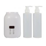 Maxbell Single Bottle Oil Heater with 2Pcs Empty Bottles Salon SPA Oil Bottle Warmer White