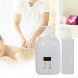 Maxbell Single Bottle Oil Heater with 2Pcs Empty Bottles Salon SPA Oil Bottle Warmer White
