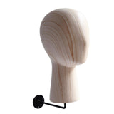 Maxbell Hat Wig Display Stand Mannequin Head Model for Beginner Hairdresser Training Light Wood Grain