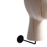 Maxbell Hat Wig Display Stand Mannequin Head Model for Beginner Hairdresser Training Light Wood Grain