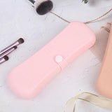 Maxbell Travel Makeup Brush Holder Container Portable Silicon Makeup Bag Lightweight Pink