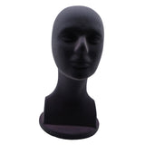 Maxbell Male Foam Mannequin Head Model Hat Display Stand Black Practical Height 32cm