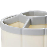 Maxbell Rotating Pen Holder Makeup Brush Storage Organizer Large Capacity for School White