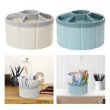 Maxbell Rotating Pen Holder Makeup Brush Storage Organizer Large Capacity for School White
