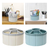 Maxbell Rotating Pen Holder Makeup Brush Storage Organizer Large Capacity for School White