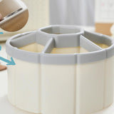 Maxbell Rotating Pen Holder Makeup Brush Storage Organizer Large Capacity for School White