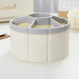 Maxbell Rotating Pen Holder Makeup Brush Storage Organizer Large Capacity for School White