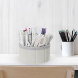 Maxbell Rotating Pen Holder Makeup Brush Storage Organizer Large Capacity for School White