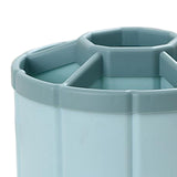 Maxbell Rotating Pen Holder Makeup Brush Storage Organizer Large Capacity for School Blue