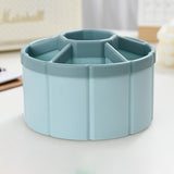 Maxbell Rotating Pen Holder Makeup Brush Storage Organizer Large Capacity for School Blue