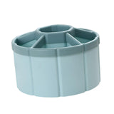 Maxbell Rotating Pen Holder Makeup Brush Storage Organizer Large Capacity for School Blue