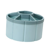 Maxbell Rotating Pen Holder Makeup Brush Storage Organizer Large Capacity for School Blue