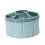 Maxbell Rotating Pen Holder Makeup Brush Storage Organizer Large Capacity for School Blue