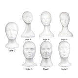 Maxbell Foam Mannequin Head Wig Display Mannequin Head Lightweight Manikin Foam Head Style A