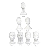 Maxbell Foam Mannequin Head Wig Display Mannequin Head Lightweight Manikin Foam Head Style A