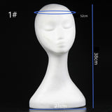 Maxbell Foam Mannequin Head Wig Display Mannequin Head Lightweight Manikin Foam Head Style A