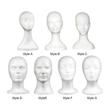 Maxbell Foam Mannequin Head Wig Display Mannequin Head Lightweight Manikin Foam Head Style A