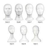 Maxbell Foam Mannequin Head Wig Display Mannequin Head Lightweight Manikin Foam Head Style A