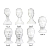 Maxbell Foam Mannequin Head Wig Display Mannequin Head Lightweight Manikin Foam Head Style A