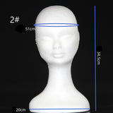 Maxbell Foam Mannequin Head Wig Display Mannequin Head Lightweight Manikin Foam Head Style B