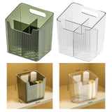 Maxbell Bathroom Storage Box Divided Grid Design Decorative Basket for Bathroom Home Green