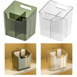 Maxbell Bathroom Storage Box Divided Grid Design Decorative Basket for Bathroom Home Green