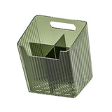 Maxbell Bathroom Storage Box Divided Grid Design Decorative Basket for Bathroom Home Green