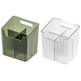 Maxbell Bathroom Storage Box Divided Grid Design Decorative Basket for Bathroom Home Green