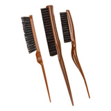 Maxbell 3 Pieces Teasing Brush Set Slick Brush Set for Smoothing Fashion Styling Men
