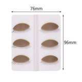 Maxbell 6Pcs Replacement Eyelids Teaching Removable Eyelids Eyelash Practice Eyelids color 1