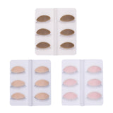 Maxbell 6Pcs Replacement Eyelids Teaching Removable Eyelids Eyelash Practice Eyelids color 1