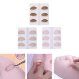 Maxbell 6Pcs Replacement Eyelids Teaching Removable Eyelids Eyelash Practice Eyelids color 1