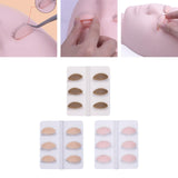 Maxbell 6Pcs Replacement Eyelids Teaching Removable Eyelids Eyelash Practice Eyelids color 1