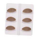 Maxbell 6Pcs Replacement Eyelids Teaching Removable Eyelids Eyelash Practice Eyelids color 1