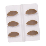 Maxbell 6Pcs Replacement Eyelids Teaching Removable Eyelids Eyelash Practice Eyelids color 1