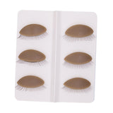 Maxbell 6Pcs Replacement Eyelids Teaching Removable Eyelids Eyelash Practice Eyelids color 1