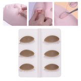 Maxbell 6Pcs Replacement Eyelids Teaching Removable Eyelids Eyelash Practice Eyelids color 1