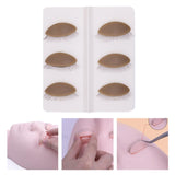 Maxbell 6Pcs Replacement Eyelids Teaching Removable Eyelids Eyelash Practice Eyelids color 1