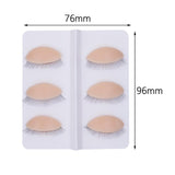 Maxbell 6Pcs Replacement Eyelids Teaching Removable Eyelids Eyelash Practice Eyelids color 2