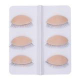 Maxbell 6Pcs Replacement Eyelids Teaching Removable Eyelids Eyelash Practice Eyelids color 2