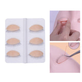 Maxbell 6Pcs Replacement Eyelids Teaching Removable Eyelids Eyelash Practice Eyelids color 2