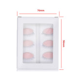 Maxbell 6Pcs Replacement Eyelids Teaching Removable Eyelids Eyelash Practice Eyelids color 3